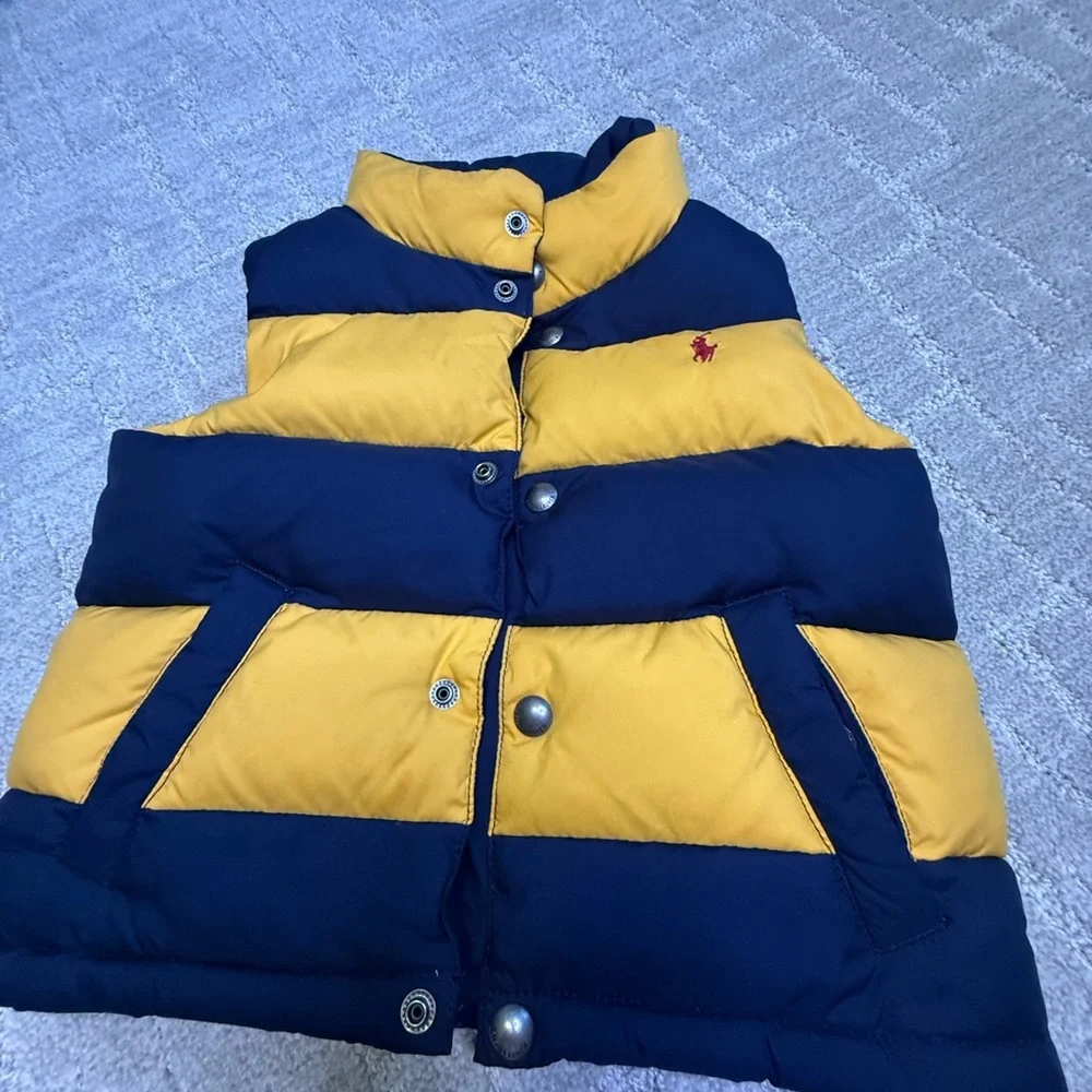 Ralph Lauren Kids Two-Tone Yellow and Navy Vest
